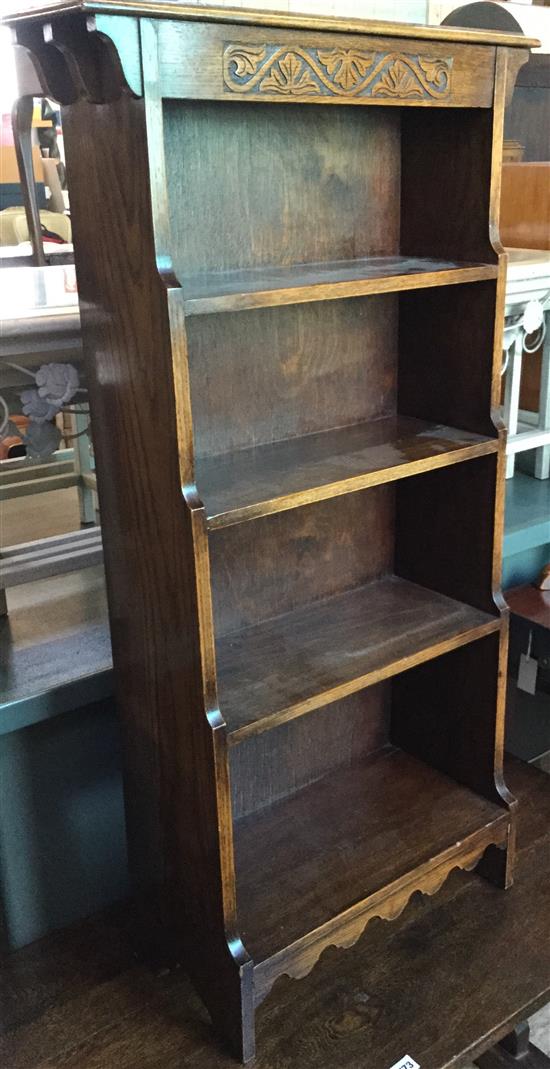 Oak open bookcase